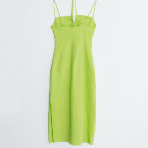 Vestido Midi Con Lino