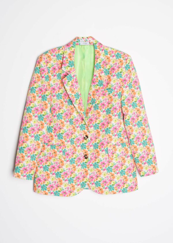 blazer oversize estampado floral-verde-m