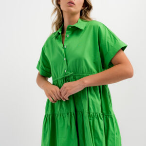 vestido popelin paneles-verde-l