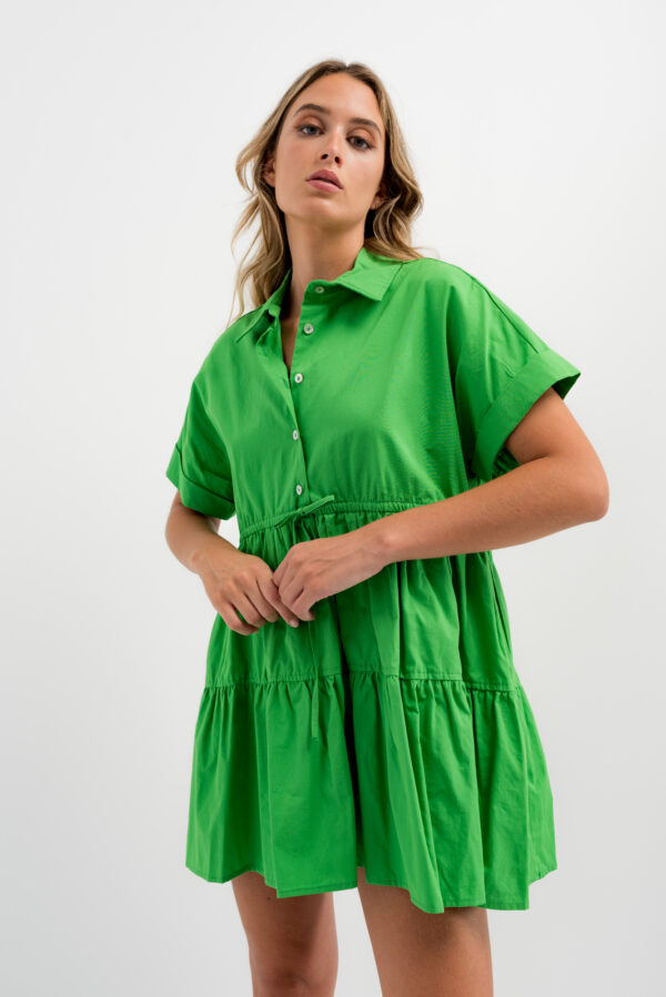 vestido popelin paneles-verde-l