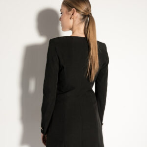 vestido blazer botones-negro-xl