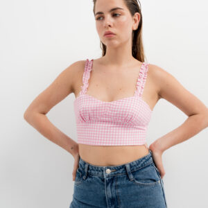 Top Cropped Cuadro Vichy