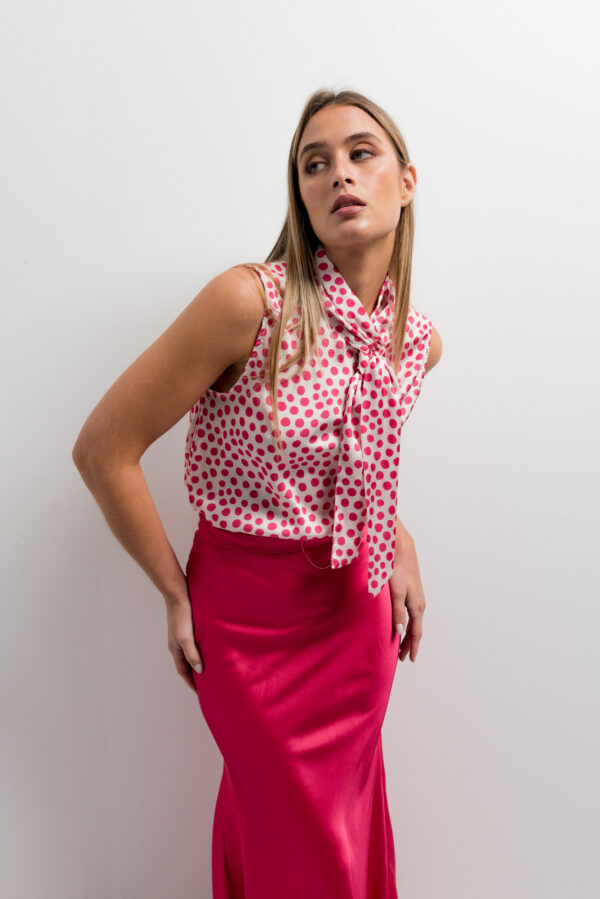 falda midi satinada-rosa-xl