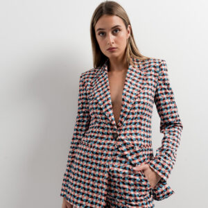 blazer estampada geometrico-celeste-xl