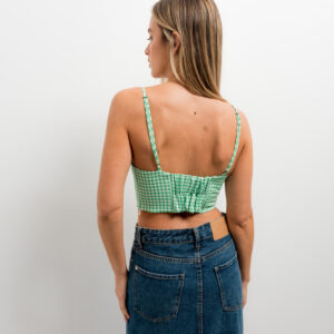 top cropped vichy-verde-m