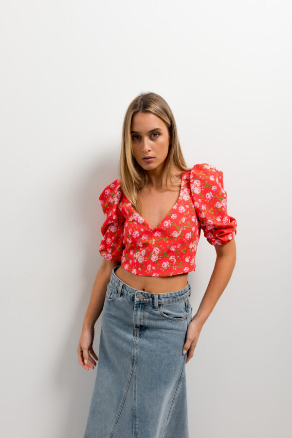 top estampado floral-coral-l