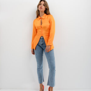 camisa satinada-naranja-xl