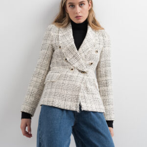 Blazer Tweed Contraste