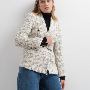 Blazer Tweed Contraste