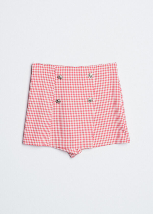 mini short cuadro vichy-coral-xl