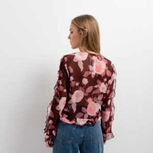 Blusa Volantes Estampada