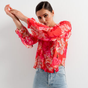 blusa estampada gasa-rojo-xl