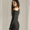 vestido punto asimetrico-negro-xl