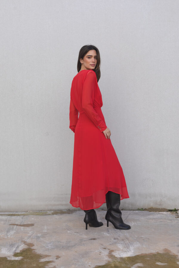 vestido midi gasa-rojo-xl