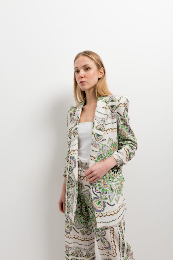 blazer textura estampado-verde agua-xl