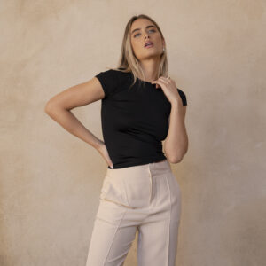 pantalón fluido pinzas-beige-xl