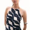 Vestido Halter Estampado