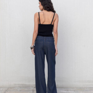Pantalon Fluido Efecto denim