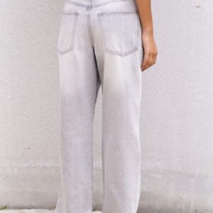 Jeans Wide Leg Tiro Medio Full Length